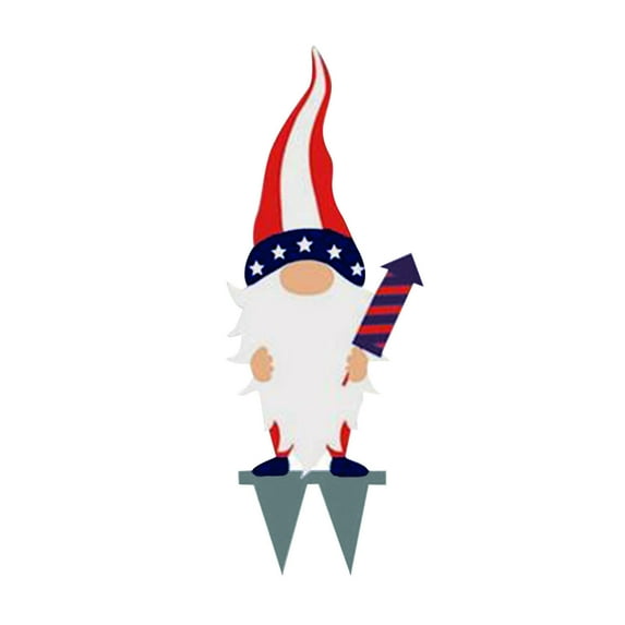 OAVQHLG3B Memorial Day Decorations garden gnome stakes 4th of July Decorations patriotic decorations
