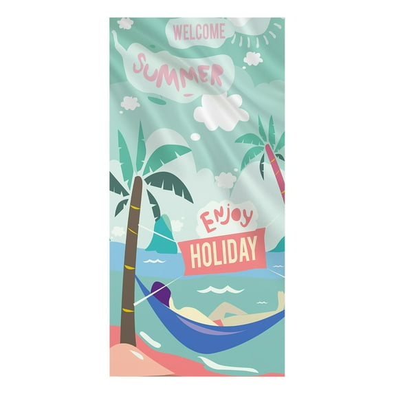 OAVQHLG3B Microfiber Beach Towel Super Lightweight Colorful Bath Towel Sandproof Beach Blanket Multi-Purpose Towel For Travel Swimming Pool 30x60 Inch