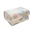 thumbnail image 1 of OAVQHLG3B Microfiber Floral Throw Blanket Soft Cozy Plant Sunflower Daisy Blue Fleece Knitted Blanket Lightweight Fluffy Camping Blanket All Seasons for Couch Bed Sofa 47x78 Inches, 1 of 7