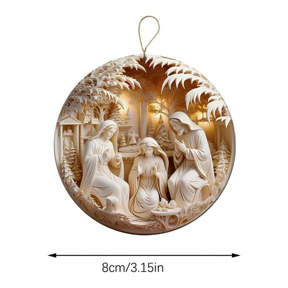 OAVQHLG3B Nativity Scene Ornaments, Christmas Hanging Decor for Trees, Christmas Hanging Ornament, Keepsake The Birth of Jesus Decor, Religious Gift for Family Friends and Christian