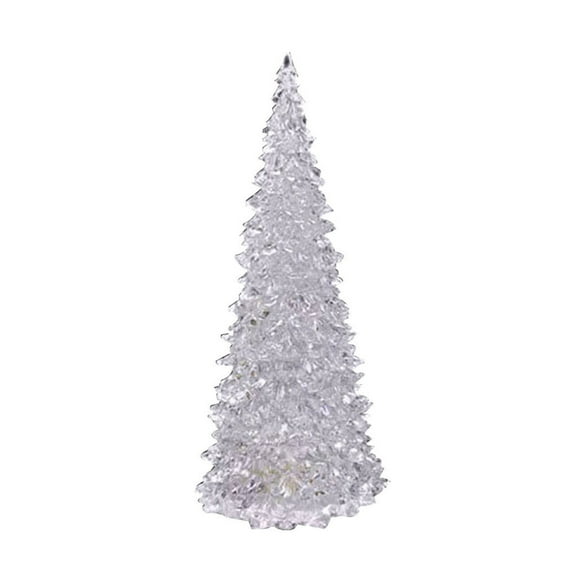 OAVQHLG3B Night Light Christmas Tree Colorful Led Acrylic Lighted Christmas Decoration, 7 Color Changing Table Top Christmas Trees, Multicolored Light Up Tabletop Tree Holiday Decoration