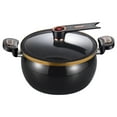 thumbnail image 1 of OAVQHLG3B Nonstick Ceramic Coated Sauce Pan with Lid Crock Pot with Twist & Lock Handles, Micro Pressure Cooker Versatile Cookware for Stovetops, Easy to Clean, 1 of 7