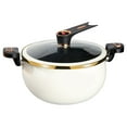 thumbnail image 1 of OAVQHLG3B Nonstick Ceramic Coated Sauce Pan with Lid Crock Pot with Twist & Lock Handles, Micro Pressure Cooker Versatile Cookware for Stovetops, Easy to Clean, 1 of 7