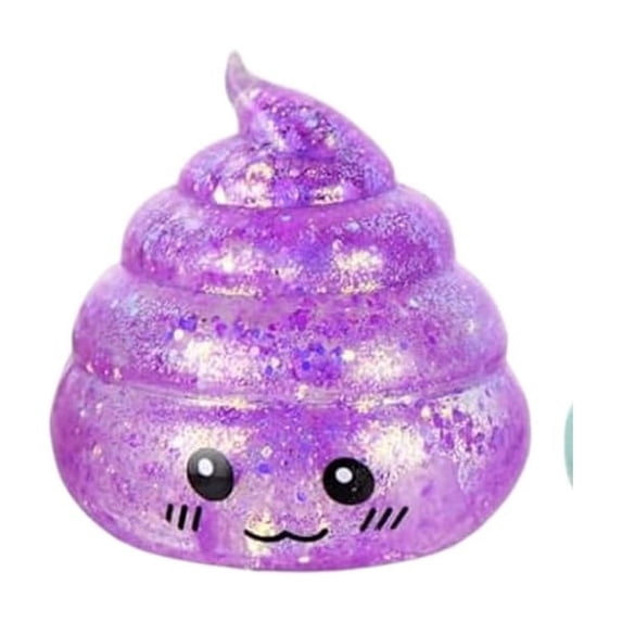 OAVQHLG3B Novelty Glitter Poop Stress Balls Sensory Fidget Ball, Blue Squsihy Squeeze Sugar Ball - Stress Relief Squishy Ball for Adults, Joke Prank Squish Poop Toys for Party Favors