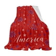 thumbnail image 1 of OAVQHLG3B Patriotic Throw Blanket Memorial Day Blanket Independence Day Flannel Bed Blanket American USA Flag Blue Red Stars 4th of July Throw Blanket for Couch Sofa Bed 29"x39", 1 of 7