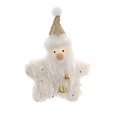 thumbnail image 1 of OAVQHLG3B Personalized Christmas Ornaments Mini Christmas Ornaments Christmas Creative White Plush Five Pointed Star Bell Doll Doll Decoration Arrangement Christmas Tree Small Pendant, 1 of 4