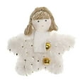 thumbnail image 1 of OAVQHLG3B Personalized Christmas Ornaments Mini Christmas Ornaments Christmas Creative White Plush Five Pointed Star Bell Doll Doll Decoration Arrangement Christmas Tree Small Pendant, 1 of 4
