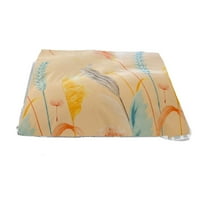 OAVQHLG3B Plant Reeds Duvet Cover Set Queen Size Cotton 1 Piece Beige Orange Bedding Comforter Duvet Cover Set 1 Duvet Cover