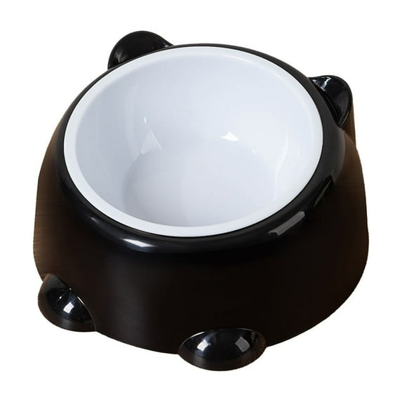 OAVQHLG3B Plastic Raised Cats Bowls, 15 Degrees Elevated Cat Bowls, Cat Food Bowl Pet Bowl Stand, Pet Bowls for Cats and Small Dogs