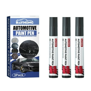 2pcs Car Touch-up Paint Pen Bright Black & Clearcoat