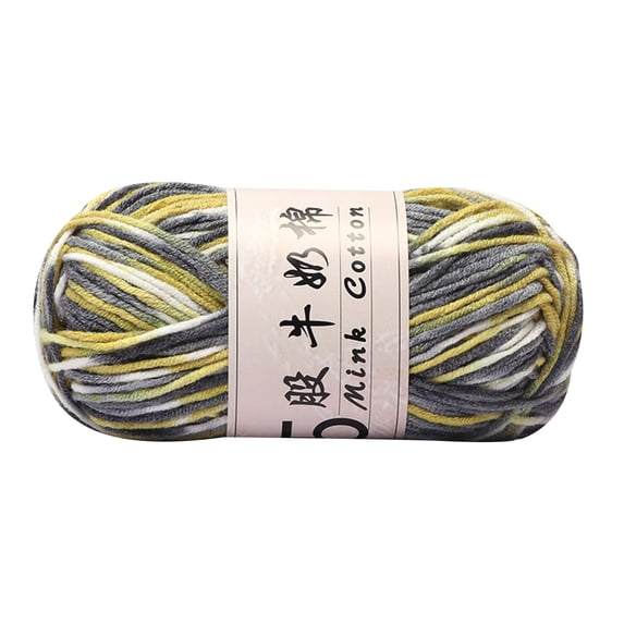 OAVQHLG3B Rainbow Soft Cotton Yarn Home Cotton Cone Yarn, Ideal Knitting and Crochet Supplies, Made of Recycled Cotton and Polyester Hand DIY Knitting Wool Doll Pillow Blanket