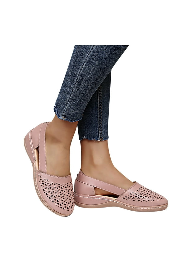 Sandals for Women Casual Women's Hollow Out Casual Shoes Solid Round Head Comfortable Platform Sandals Shoes