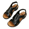 thumbnail image 1 of OAVQHLG3B Sandals for Women Casual Summer Ladies Slippers Casual Women's Shoes Roman Fish Mouth Casual Wedges Sandals, 1 of 9