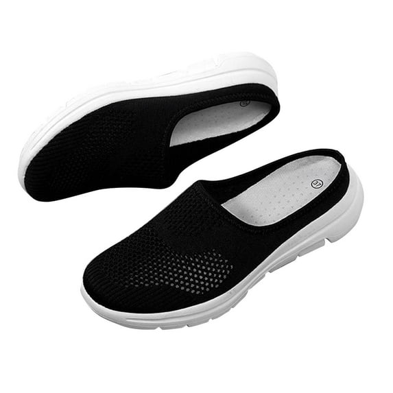 OAVQHLG3B Sandals for Women Under $10 Half-trawl Surface Breathable Women's Sandals Casual Lazy Slippers Hollow Walking Shoes