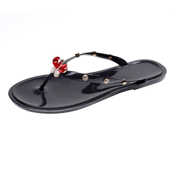 OAVQHLG3B Sandals for Women Under $10 Women Dressy Comfy Platform Casual Shoes Summer Plush Butterfly Home Casual