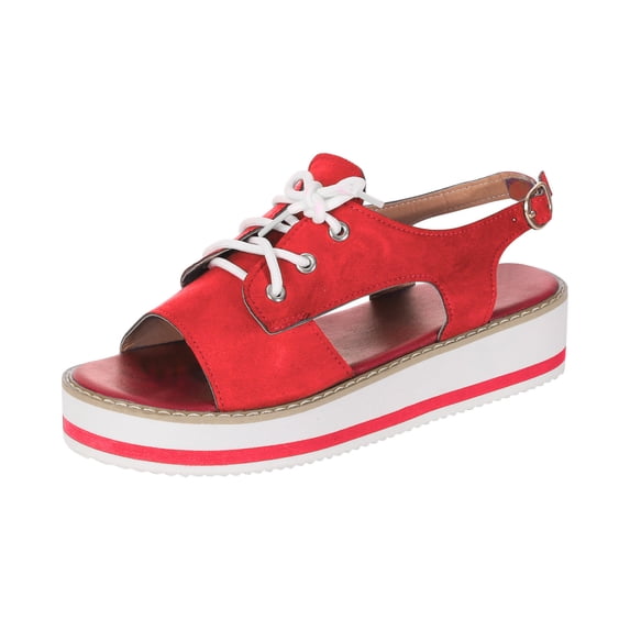 OAVQHLG3B Sandals for Women Summer Ladies Women Thick Soled Shoes Fish Mouth Casual Lace Up Sandals