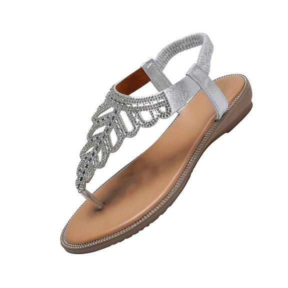 OAVQHLG3B Sandals for Women Under $10 Round Toe Magic Sticker Sandals Small Incense Wind Roman Women's Sandals Plus