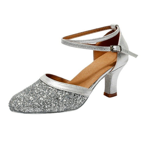OAVQHLG3B Sandals for Women Under $10 Womens Fashion Waltz Modern Dance Shoes Ballroom Latin Dance Soft Bottom Sandals