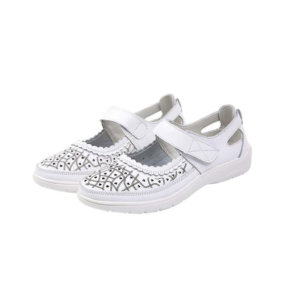 OAVQHLG3B Sandals for Womens Dressy Summer Mary Jane Flats Everyday Sandals Casual Hollow Out Breathable Comfort Shoes