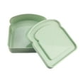 thumbnail image 1 of OAVQHLG3B Sandwich Containers for Lunch Boxes, Reusable Plastic Toast Shape Food Storage Sandwich Container with Lid, Microwave & Dishwasher Safe, for Family Adults, 1 of 4