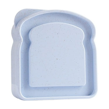 OAVQHLG3B Sandwich Containers, Sandwich Box Food Storage Toast Shape Holder Plastic for Lunch, Sandwich Keeper for Adults Prep Microwave