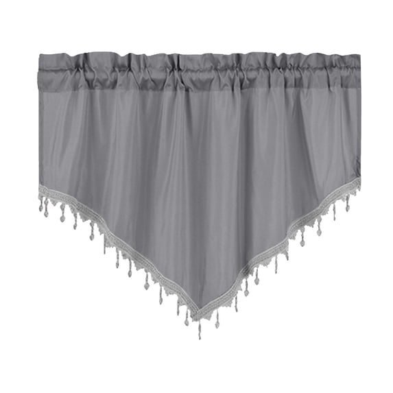 OAVQHLG3B Short Tier Curtains, Solid Color Rod Pocket Window Panel, Light Filtering, for Kitchen, Caf茅, Bathroom