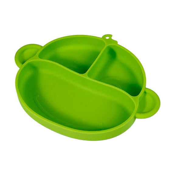 Utoimkio Baby Divided Plate Placemat Silicone,Portable Non Slip Child Feeding Suction Plate for Children Babies and Kids BPA Free Baby Dinner Plate Microwave Dishwasher Safe