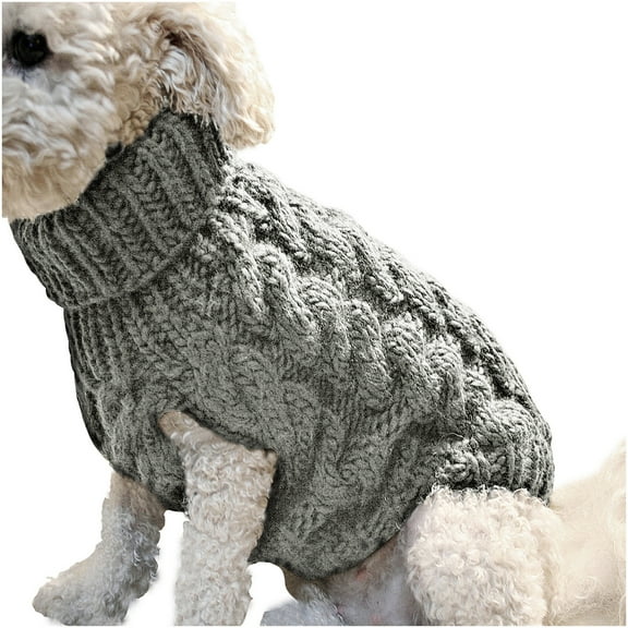OAVQHLG3B Small Dog Sweaters Knitted Pet Cat Sweater Warm Dog Sweatshirt Dog Winter Clothes Kitten Puppy Sweater