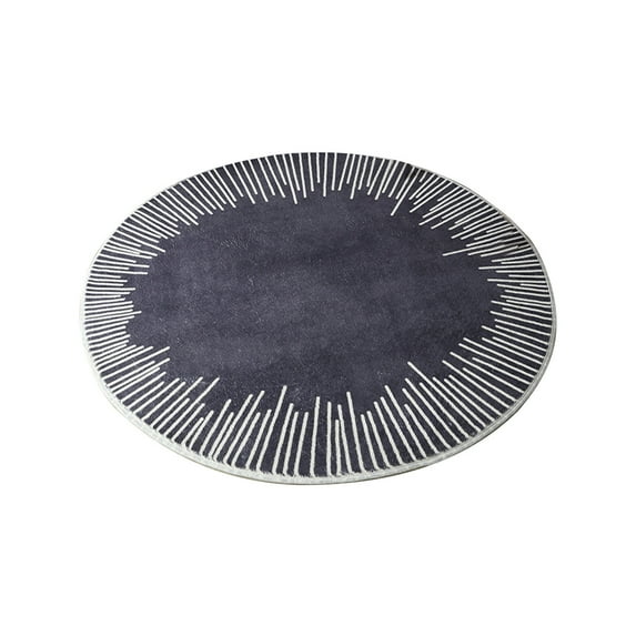 OAVQHLG3B Small Round Rugs, Washable 24 inch Vintage Non-Slip Circle Rug with Rubber Backing Foldable Low Pile Design for Living Room Bedroom