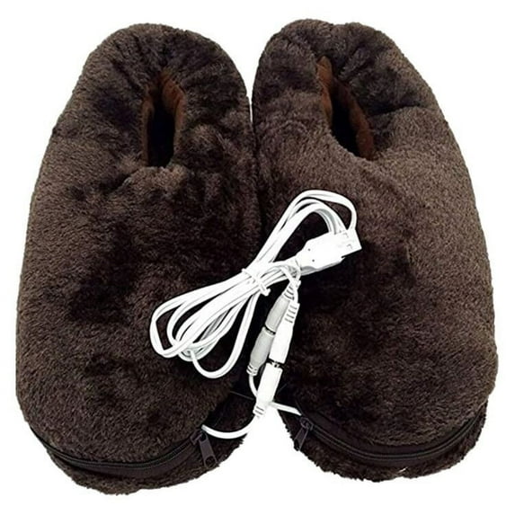 OAVQHLG3B Snow Boots for Women, Men Women Winter Plush Interface Hiding USB Charger Electric Warm Shoes