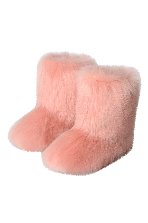 Snow Boots for Women, Women's Trendy Color Imitation Animal Boots Plus Cashmere Boots Snow Boots