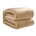 thumbnail image 1 of OAVQHLG3B Solid Color Flannel Throw, Lightweight Cover Blanket, Sofa Nap, Layerable Bedding, 1 of 6