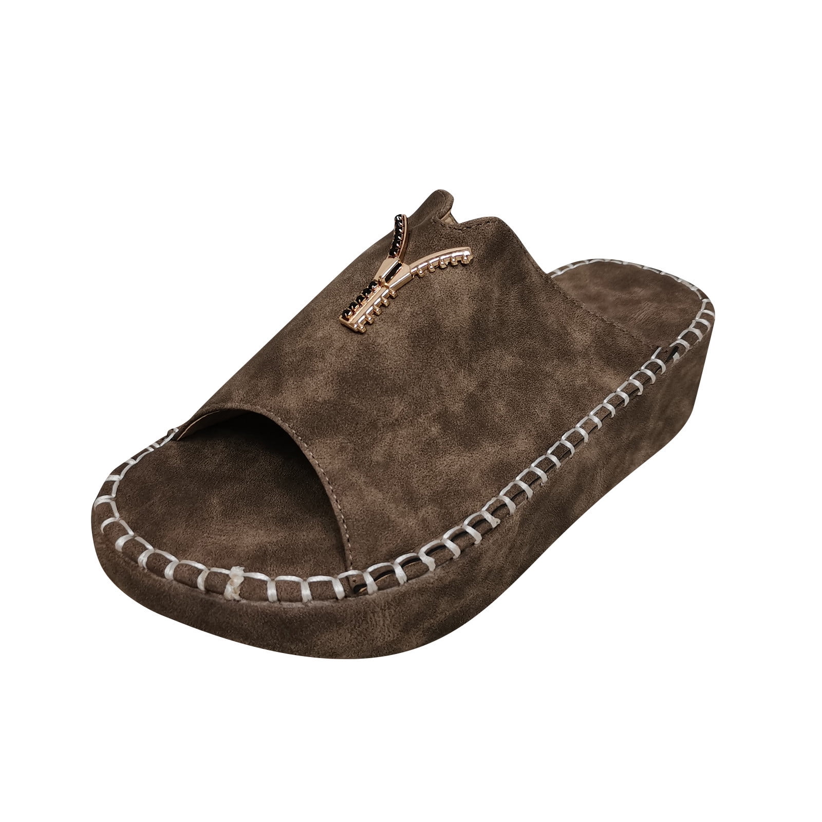 Summer Sandals Women's Fashion Thick Soled Sponge Cake Large Size Slippers main image 0