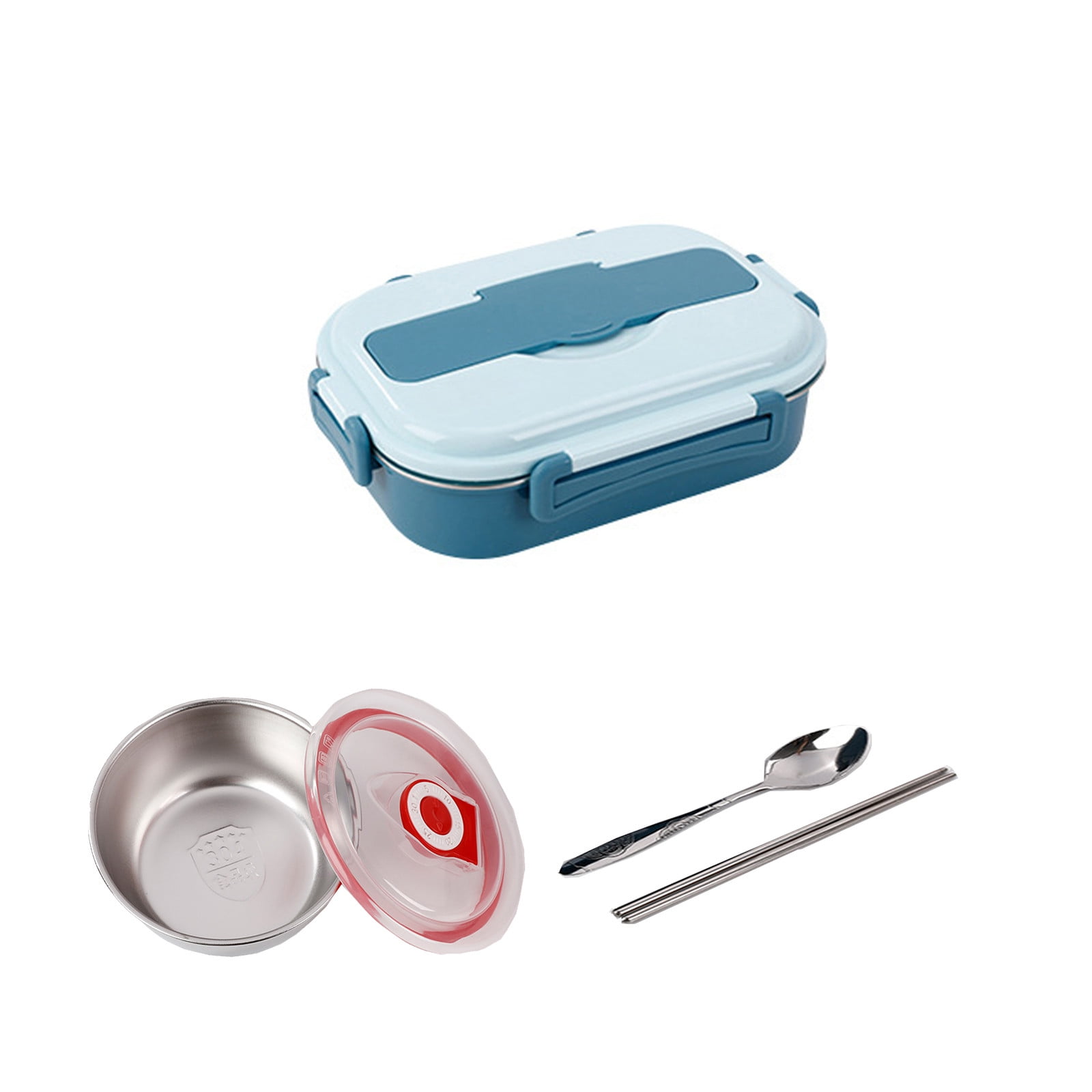 4 Compartment Lunch Box With Bulid-In Cutlery-CN CROWN