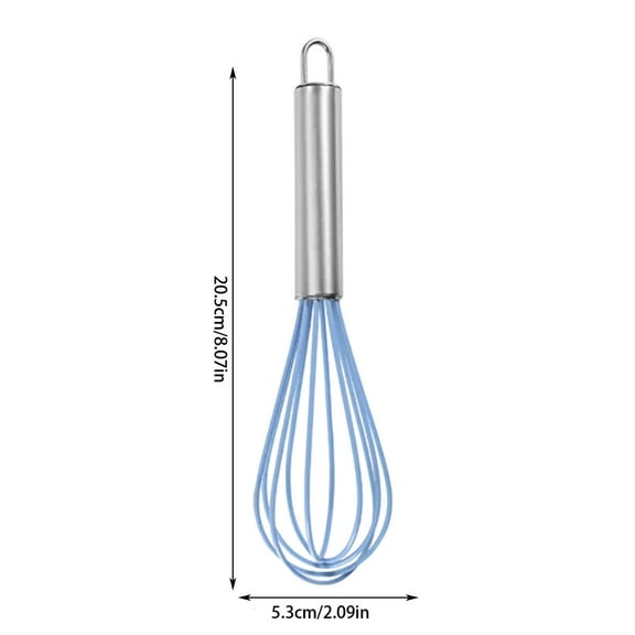 OAVQHLG3B Stainless Steel Whisk for Cooking Kitchen， Non Stick Balloon Wire Metal Baking Whisk Egg Beater for Blending, Whisking Beating,Dishwasher Safe, 8inch