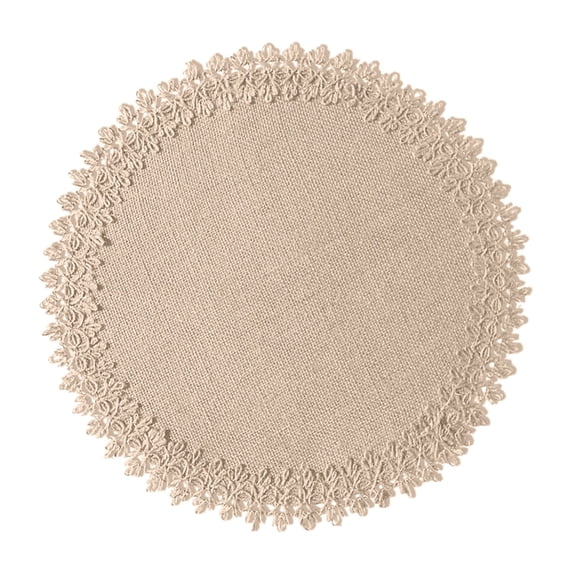 OAVQHLG3B Straw Mat Hollowed-out Table Mat Round Washable Mat Create Scald-proof Heat Insulation Household Table Mat
