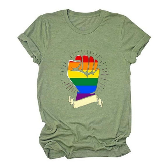 OAVQHLG3B Summer Tops for Women Casual Casual Colourful Print Pullover Short Sleeve T-Shirt Tops Shirt