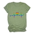 thumbnail image 1 of OAVQHLG3B Summer Tops for Women Casual Casual Colourful Print Pullover Short Sleeve T-Shirt Tops Shirt, 1 of 4