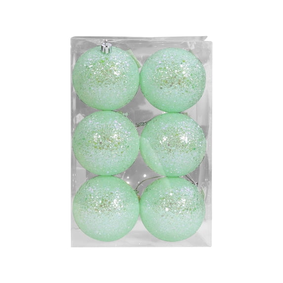 OAVQHLG3B 6 Pcs Christmas Iridescent Ornaments Balls Plastic Iridescent Ornaments Decorative Hanging Ornaments for Xmas Tree Wedding Valentine's Day Party Decorations