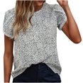 thumbnail image 1 of OAVQHLG3B T shirts for women Summer Casual Short Sleeve Print Round Neck T-Shirt Loose Casual Summer Tee Tops, 1 of 9