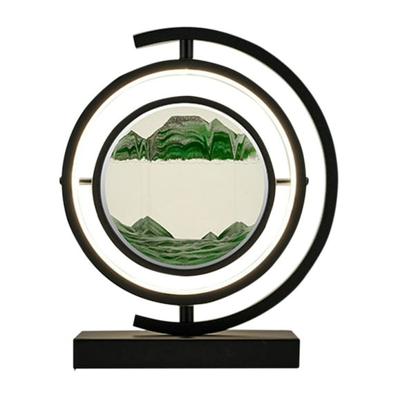 OAVQHLG3B Table Lamp Flowing Sand Painting,3D Hourglass,Moving Sand Desk Lamp ,Ainting Quicksand Home Desktop Decoration Lighting,50ml