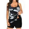 thumbnail image 1 of OAVQHLG3B Tankini Bathing Suit for Womens Swimsuits with Boyshort Printed Top Conservative Two Piece Swimsuits Beachwear, 1 of 7