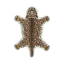 OAVQHLG3B Tiger Print Rug Cartoon Cute Faux Area Rugs Fluffy Animal Print Mat Carpet Small Rugs for Playroom Room Home Decor 16" x24"