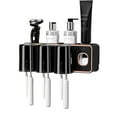 thumbnail image 1 of OAVQHLG3B Toothbrush Holders For Bathrooms, Toothbrush Holder Wall Mounted With Toothpaste Dispenser，With Toothbrush Cup,Tray Bathroom Toothbrush Toothpaste Dispenser, 1 of 6