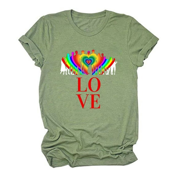 OAVQHLG3B Tops for Women Casual Summer Casual Colourful Print Pullover Short Sleeve T-Shirt Tops Shirt