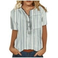 thumbnail image 1 of OAVQHLG3B Tops for Women Casual Summer Casual Printed Short Sleeve Shirt, 1 of 5