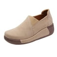 thumbnail image 1 of OAVQHLG3B Trendy Thick-soled Rocking Shoes Women's Single Shoes Comfortable Mother Shoes Casual Leather Shoes, 1 of 9