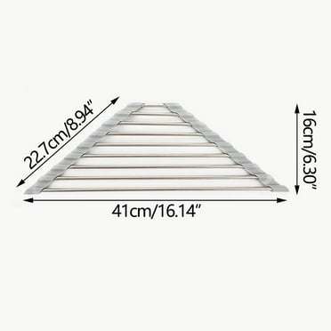 Sink Drying Rack Roll Up Triangle Dish Drying Rack for Sink Corner Roll ...