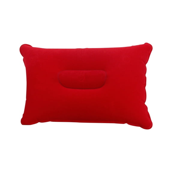 OAVQHLG3B Ultralight Inflatable Pillow Small Squared Flocked Fabric Air Pillow Beach Pillow for Hiking,Camping,Traveling,Napping,Desk Rest,Neck Lumbar Support
