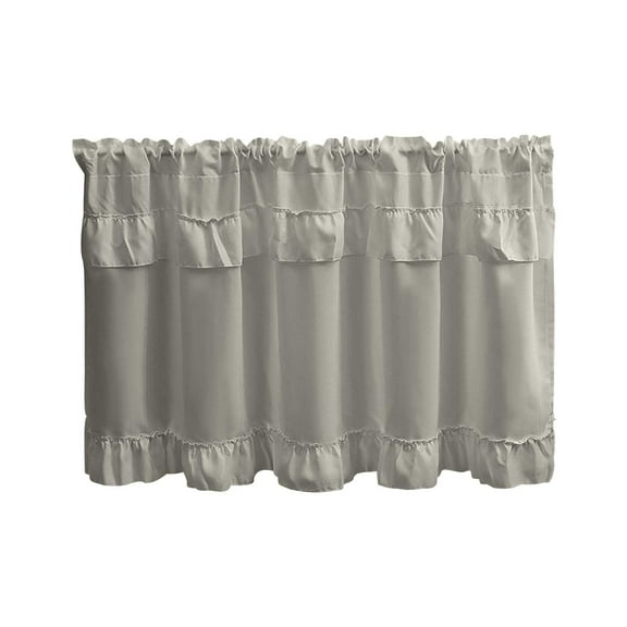 OAVQHLG3B Valances for Windows, Valance Curtains, Ruffled Decorative Short Style, Half Curtain, Cabinet Blocking, Quality Fabric, Soft Texture, Easy Maintenance, Effectively Isolate Sunlight